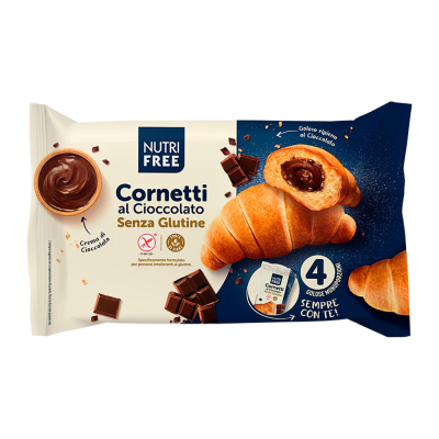 nutrifree κρουασάν με γέμιση σοκολάτας 4 τεμάχια χωρίς γλουτένη 240 γραμμάρια