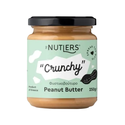 nutlers φιστικοβούτυρο crunchy χωρίς γλουτένη 250 γραμμάρια