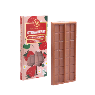 healthy bites σοκολάτα βούτυρο κακάο φράουλα με πολυφαινόλες χωρίς γλουτένη 50 γραμμάρια