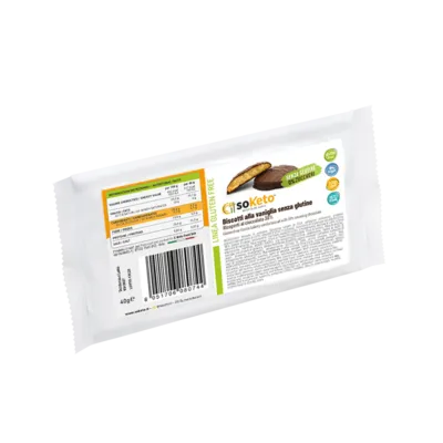 so keto κετογονικά μπισκότε βανίλια με επικάλυψη σοκολάτας χωρίς γλουτένη και χωρίς ζάχαρη 40 γραμμάρια